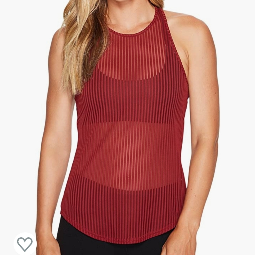 Alo Yoga Essence tank in Red Velvet